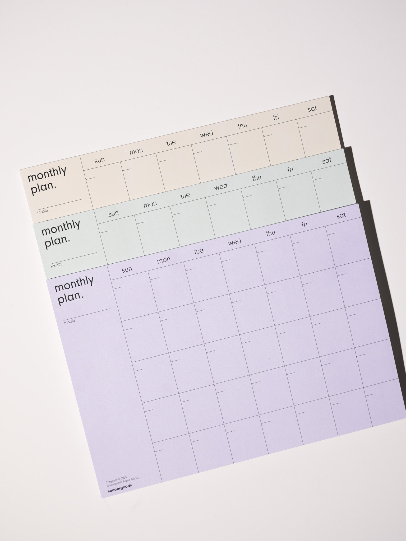 Monthly — Pastel Notepads