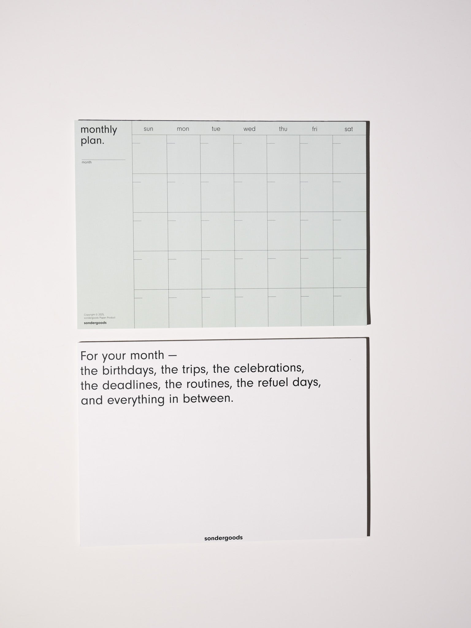 Monthly — Pastel Notepads