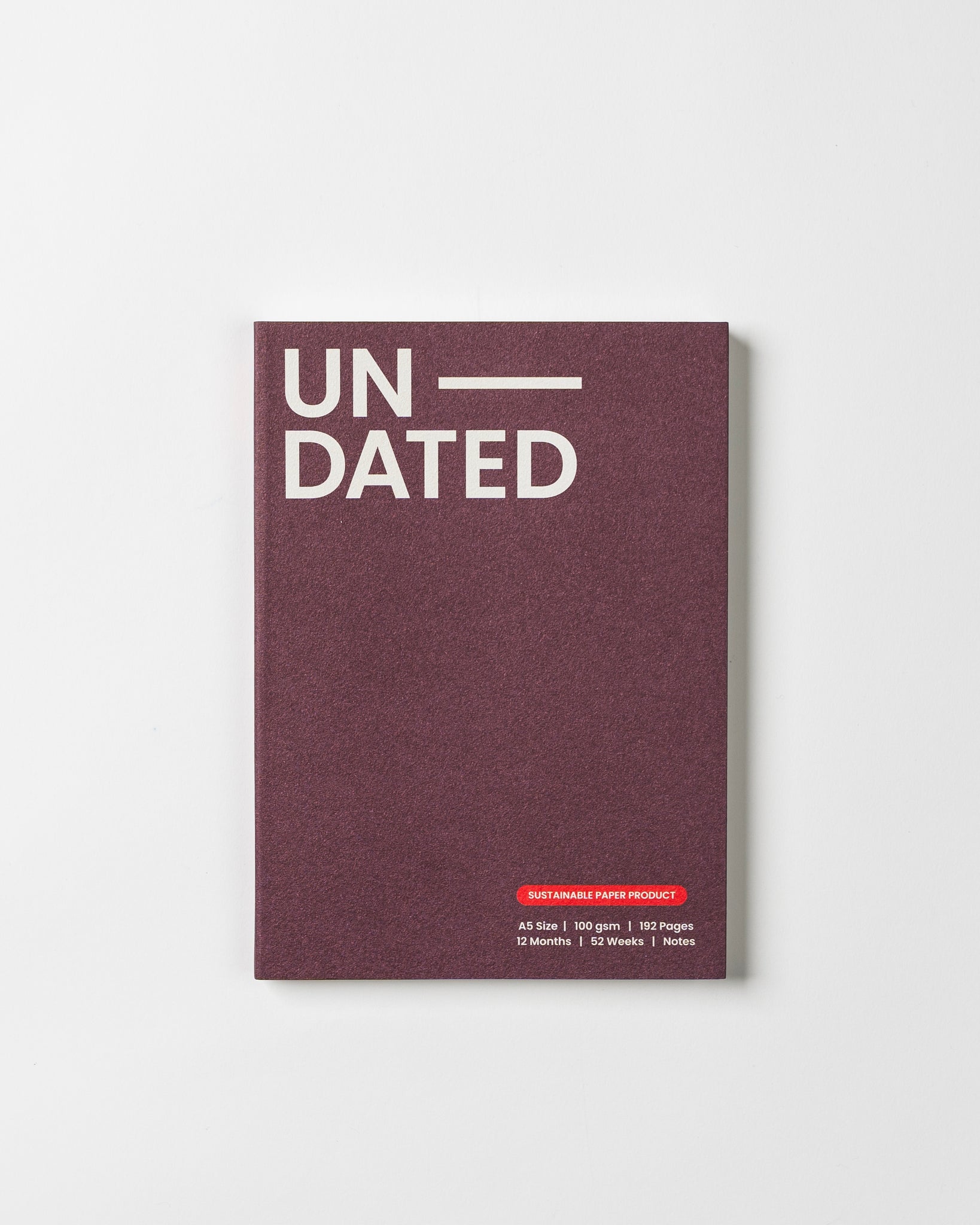 Undated Planner — "Vintage Maroon"