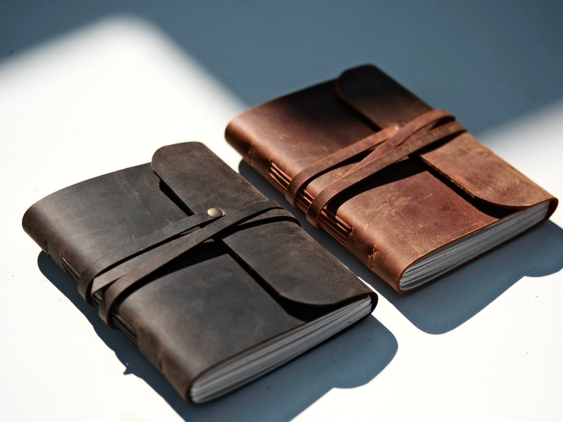 Natural Leather Notebooks (A6)