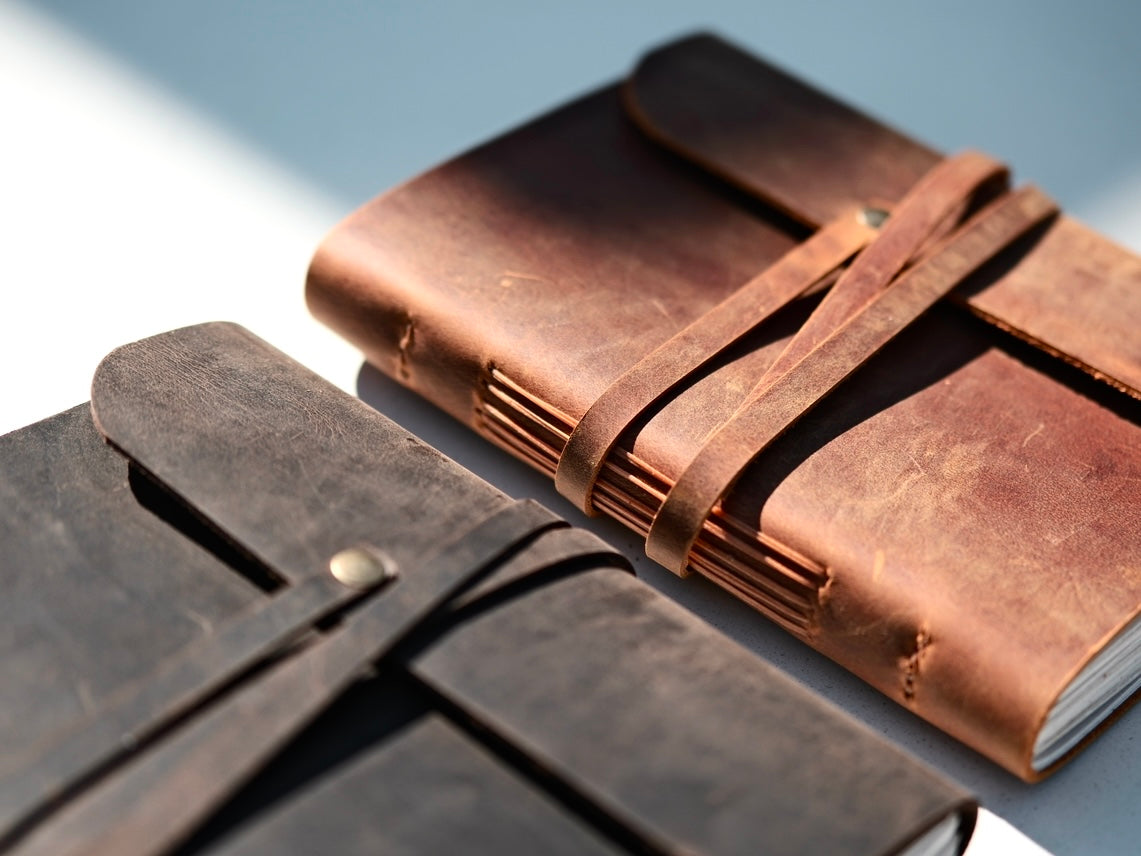 Natural Leather Notebooks (A6)