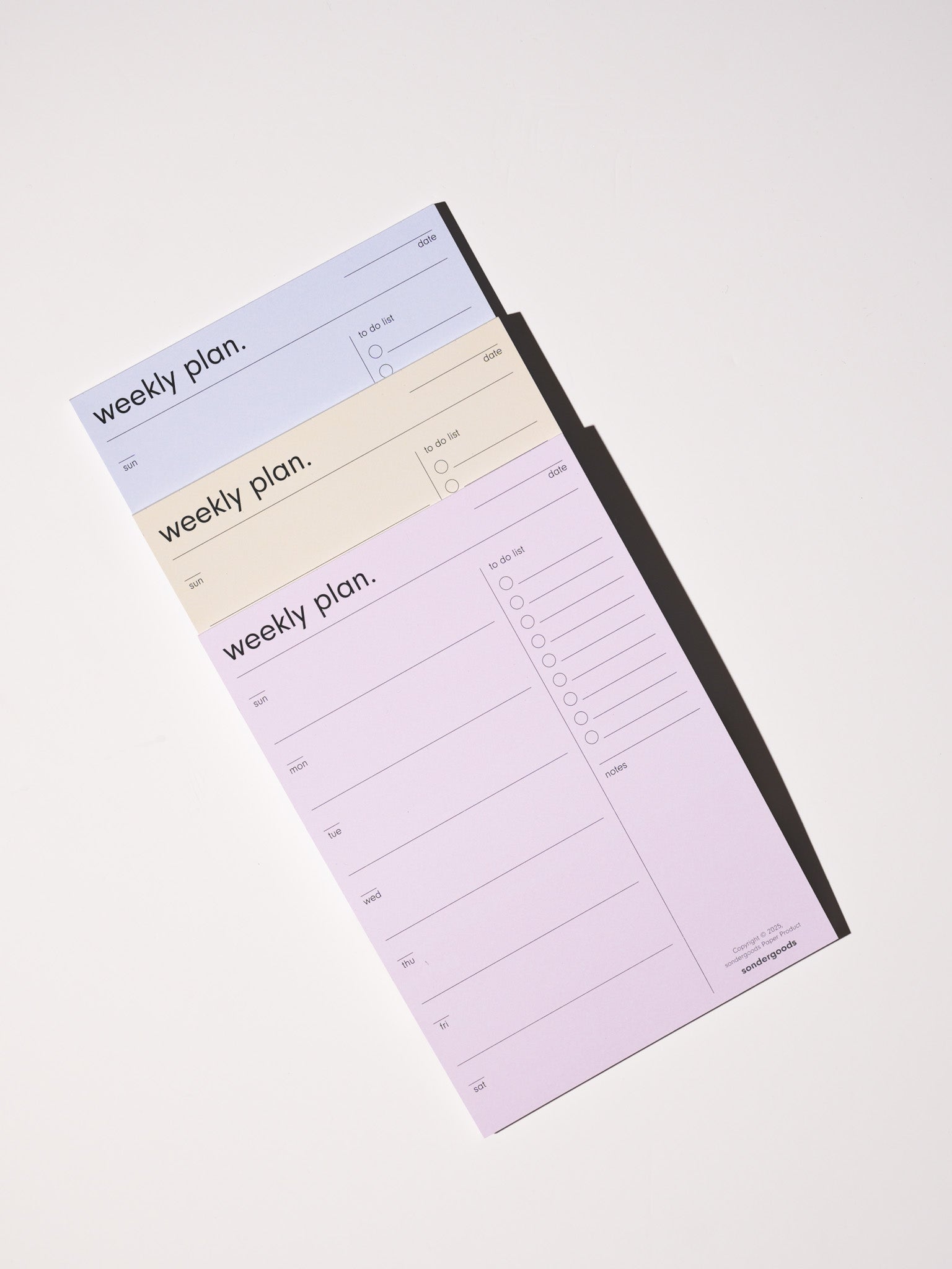 Weekly — Pastel Notepads